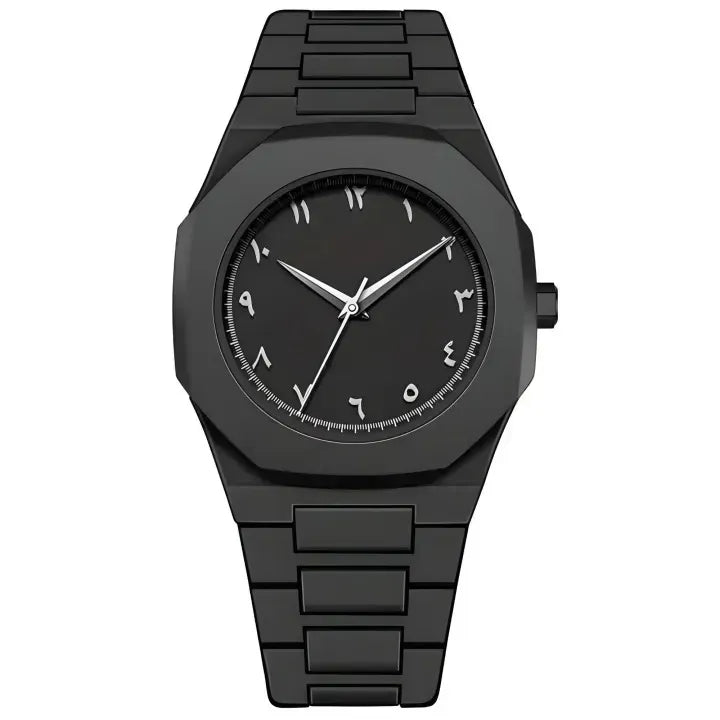 Black Arabic Aura Watch For Men Stylish Aura