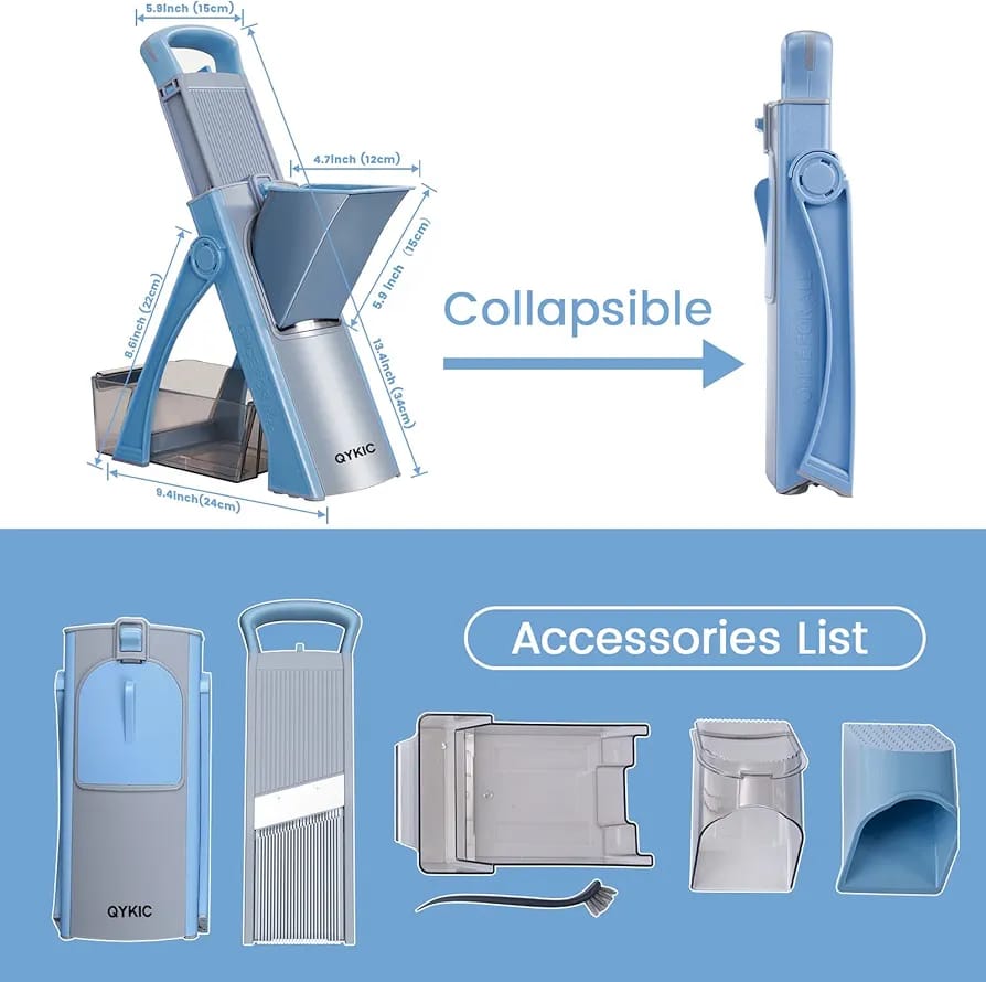 5 IN 1 Vegetable Cutter - Versatile Kitchen Tool for Slicing, Dicing, Chopping, and Julienne